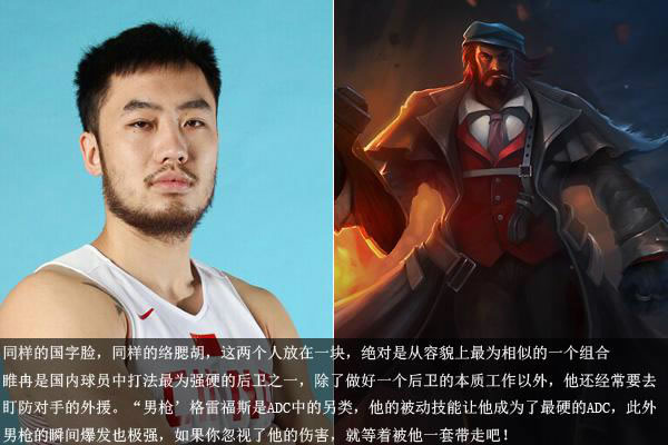 球迷异想天开，当LOL中英雄遇到CBA球星。