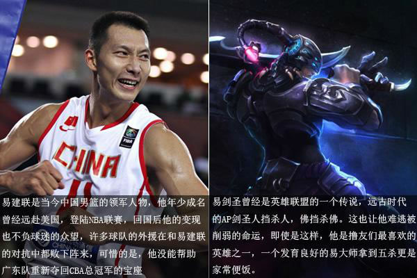 球迷异想天开，当LOL中英雄遇到CBA球星。