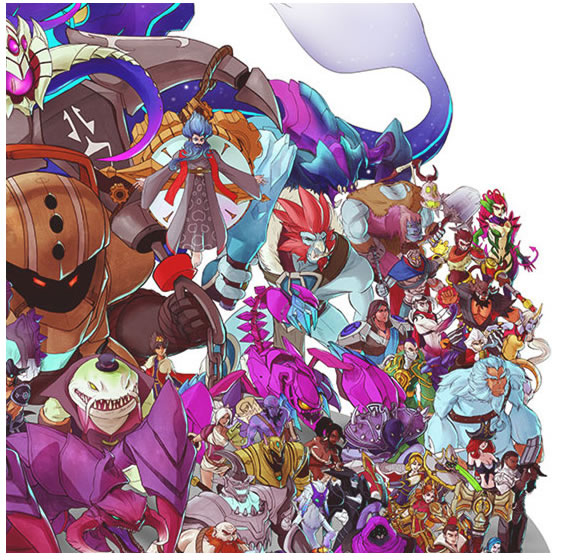 跪着看完系列 牛人耗时191小时绘制LOL全家福