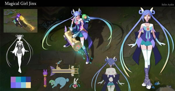 敢出就买 国外大神自制魔法少女金克丝皮肤