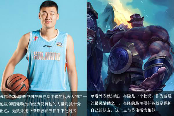 球迷异想天开，当LOL中英雄遇到CBA球星。