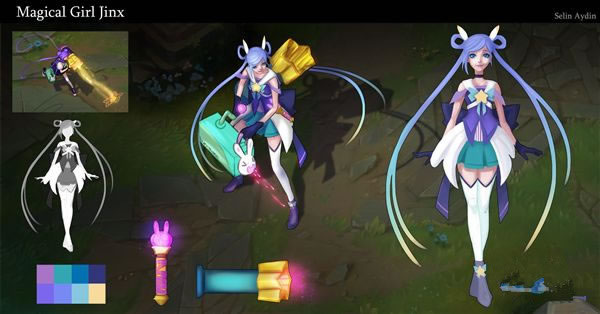 敢出就买 国外大神自制魔法少女金克丝皮肤