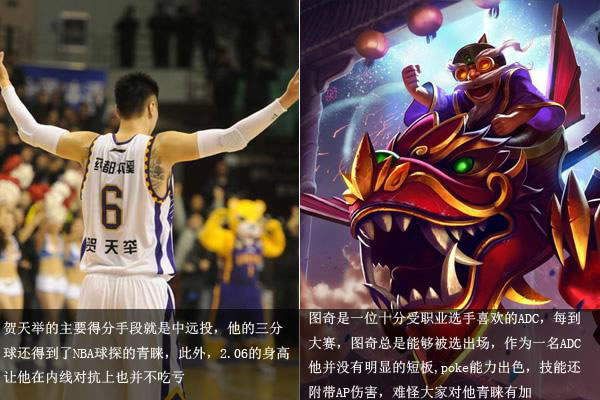球迷异想天开，当LOL中英雄遇到CBA球星。