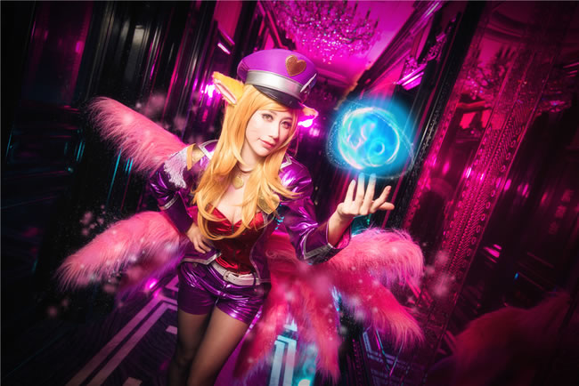 心有灵犀一点通！偶像歌手阿狸COS