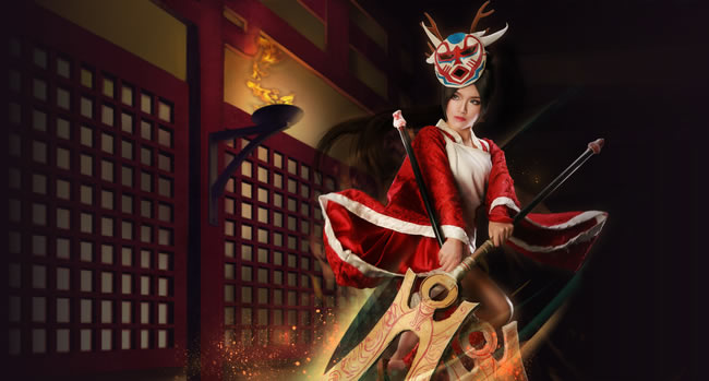 随影而来随影而去 鬼舞姬阿卡丽COS