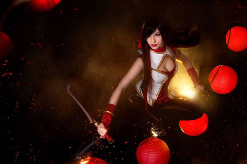 羞花之貌闭月之颜 貂蝉<a href=/yingxiong/katarina/ target=_blank class=infotextkey><a href=/yingxiong/katarina/ target=_blank class=infotextkey>卡特</a>琳娜</a>COS