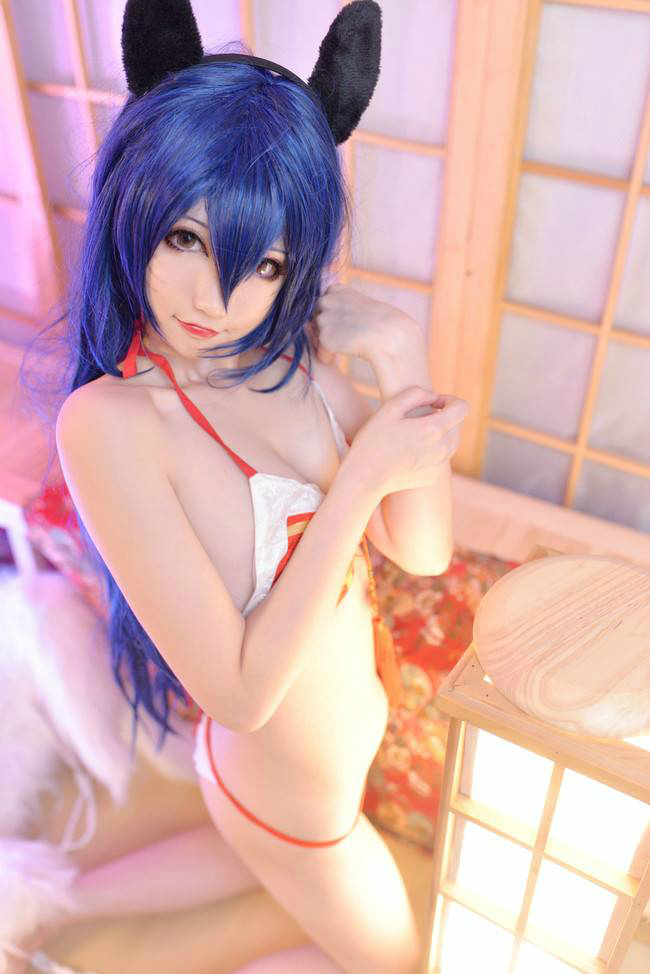 超性感<a href=/yingxiong/ahri/ target=_blank class=infotextkey>阿狸</a>肚兜COS