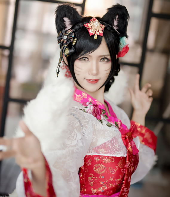 性感韩妹化身阿狸 九尾妖狐阿狸COS
