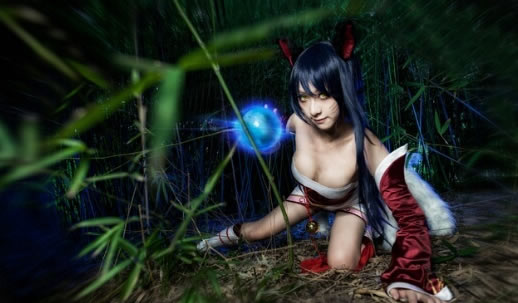 发现一只野生<a href=/yingxiong/ahri/ target=_blank class=infotextkey>阿狸</a> 九尾妖狐阿狸原画COS