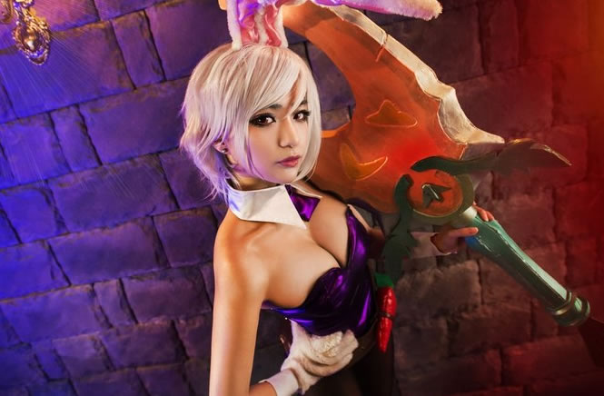 黑丝长腿诱惑难挡 兔女郎<a href=/yingxiong/riven/ target=_blank class=infotextkey>瑞文</a>COS