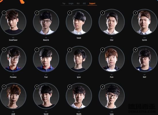 2015全明星赛投票开启 五大区选手一览