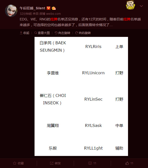 战队挂牌名单整理 死亡宣告或已加盟QG
