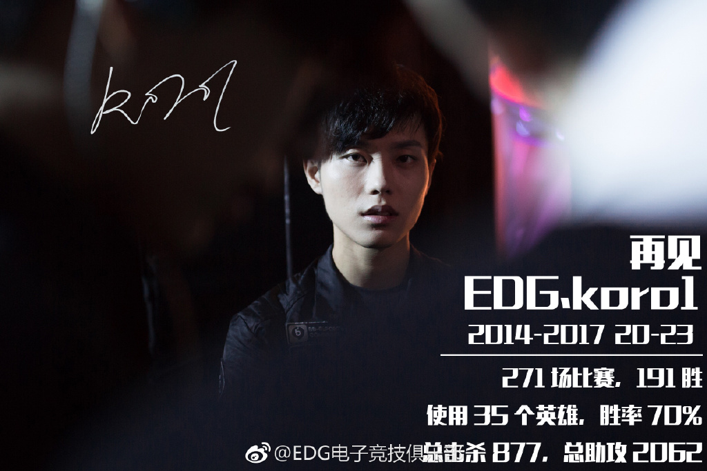 EDG公布人员变动：Korol加盟RNG战队