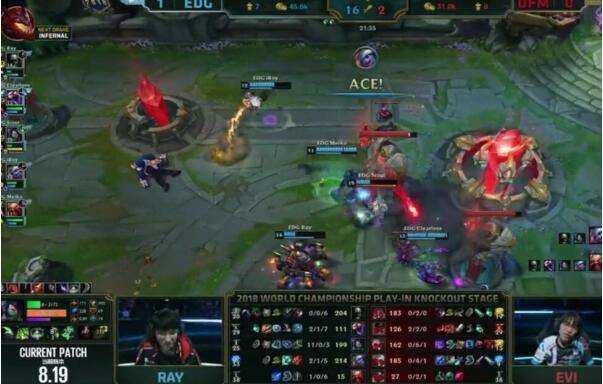 EDG 3:0 击败DFM，成功晋级小组赛！