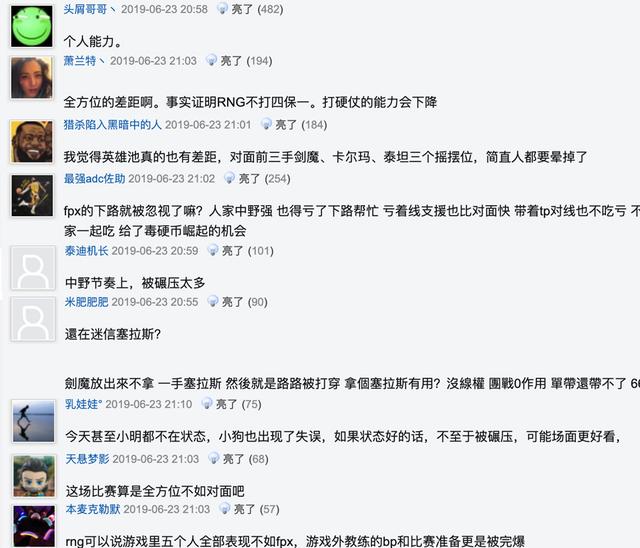 不败金身被破，RNG惨败FPX原因引热议，网友：个人能力差太多
