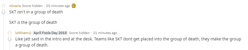 [Reddit热议] SKT并不在死亡之组 SKT就是死亡之组