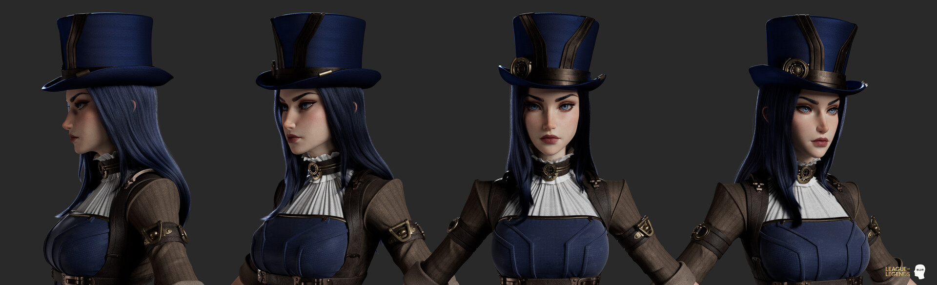 《英雄联盟》宣传CG角色3D建模公开 盖伦英武女警美艳