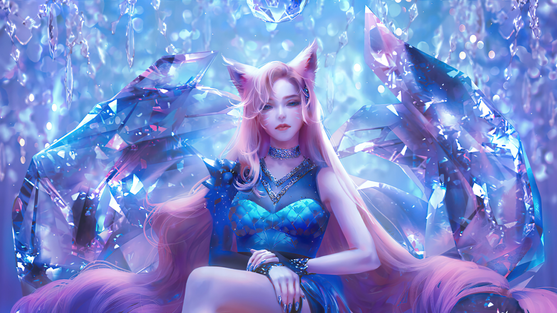 LOL英雄联盟九尾妖狐 KDA ALL OUT 同人 阿狸高清壁纸