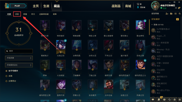 怎么查看自己的炫彩皮肤