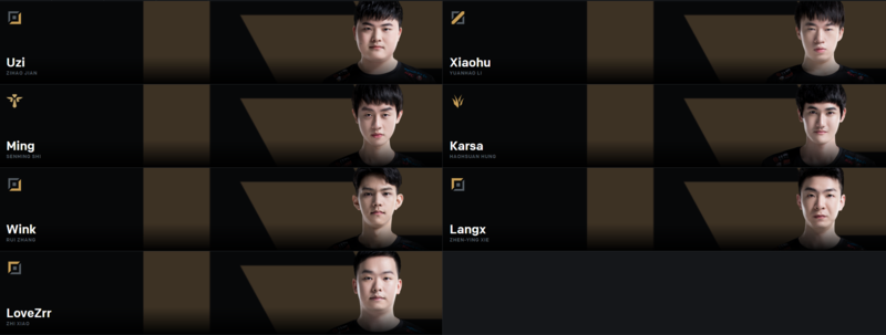 《LOL》S9全球总决赛RNG队伍首发名单