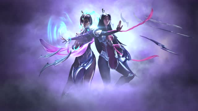 LOL2019新赛季的登录界面 刀妹和卡尔玛联手