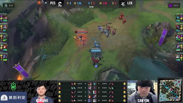 2020英雄联盟全明星赛第1比赛日 LCK vs PCS