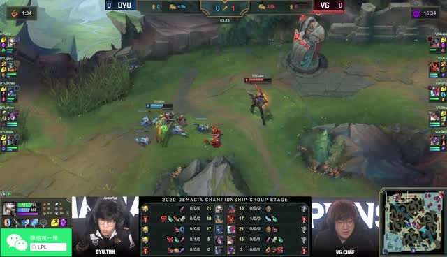 2020德玛西亚杯小组赛第一日 DYU vs VG