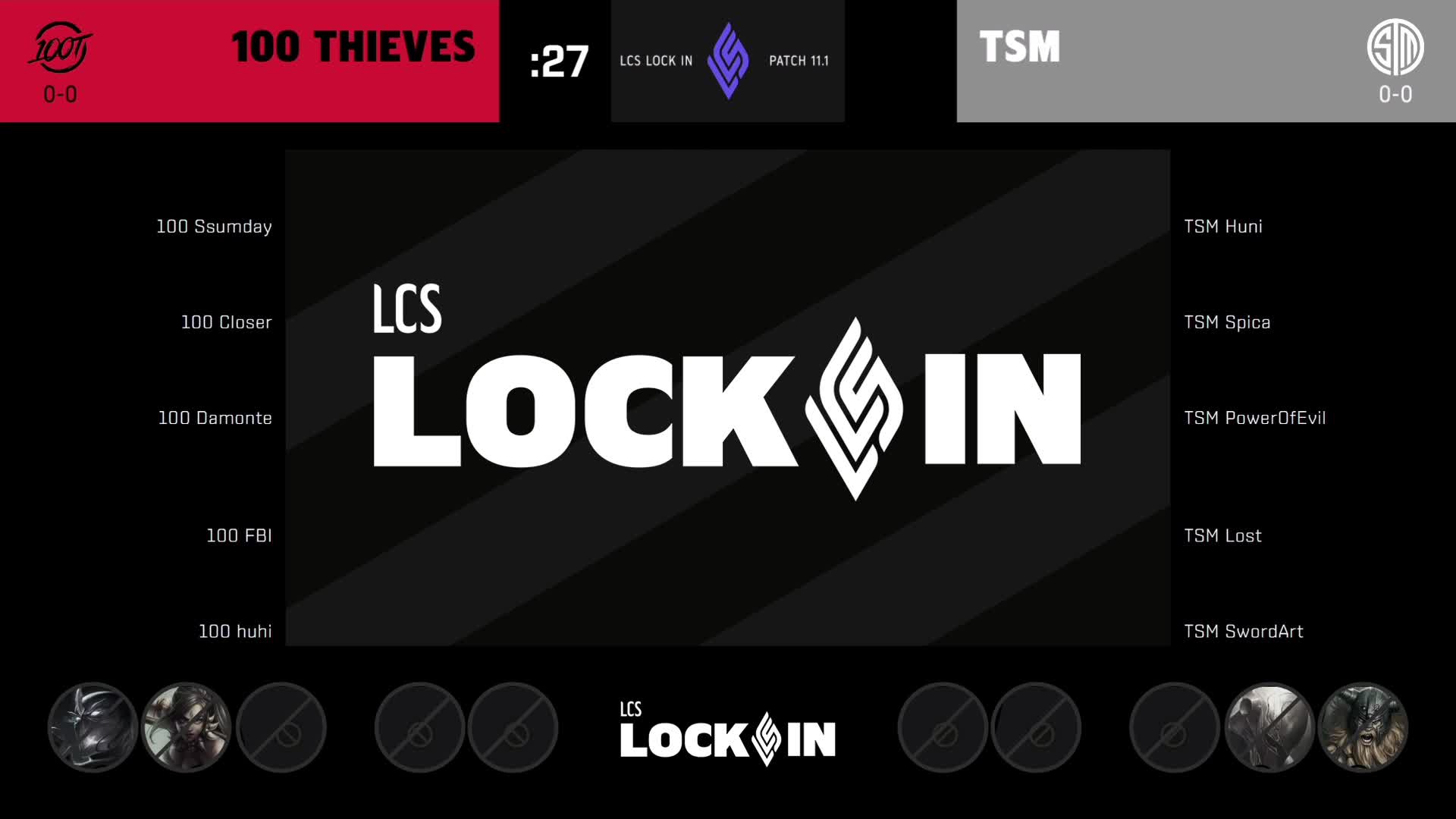 2021LCS Lock in小组赛 100T vs TSM 视频回放