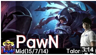 世界冠军中单的实力！Pawn泰隆两场集锦