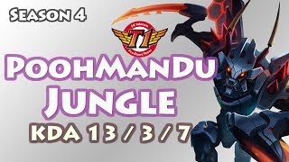 SKT T1 PoohManDu螳螂打野 拿下酷炫的13杀
