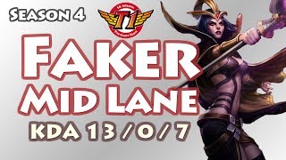 Faker中单诡术妖姬视角 13杀超神屠杀全场