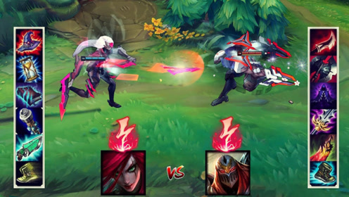 LOL 劫VS卡特琳娜，物理刺客和法术刺客的巅峰对决