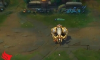 《LOL》征服者牛头炫金皮肤技能特效展示
