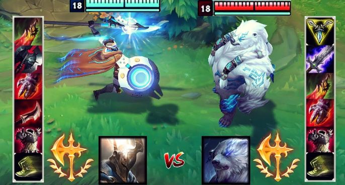 LOL：神装狗熊VS神装潘森，哪个英雄更强？