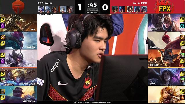 TES 2-0 FPX：三叉戟名不虚传TES实现夏季赛八连胜