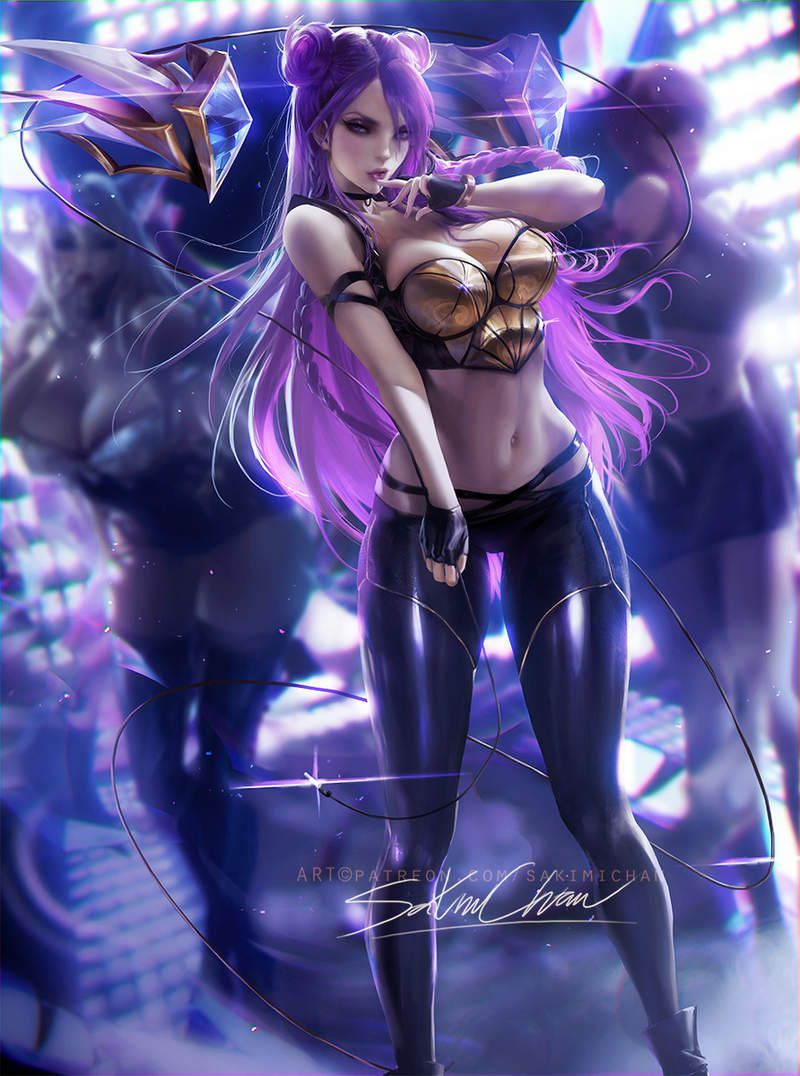 LOL虚拟女团K/DA同人作品 妹子前凸后翘火辣无比
