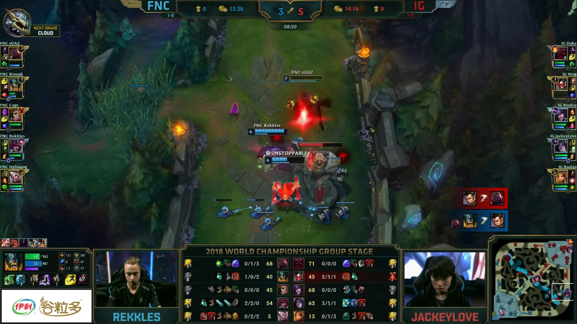 LOL S8战报：全场30人头！IG激情一战拿下FNC