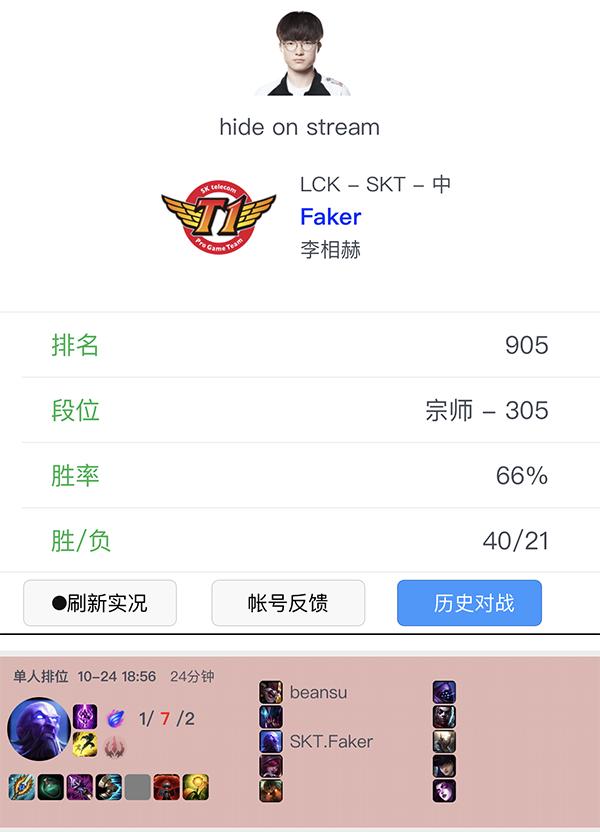 活成最讨厌的样子 faker欧服冲分不顺 卡在宗师段位