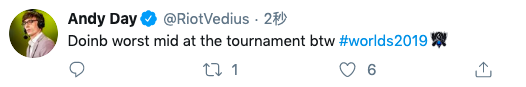 外网谈半决赛：听说Doinb是最差中单？